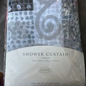 Bath Gray Shower Curtain